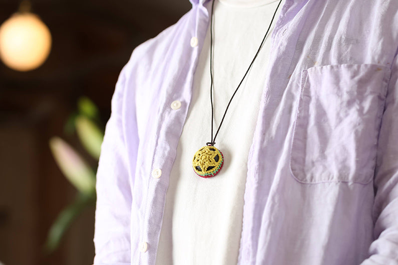 麻の葉模様ネックレス（30π半球） – cocozion